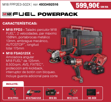 Milwaukee M18 FPP2E3-502X